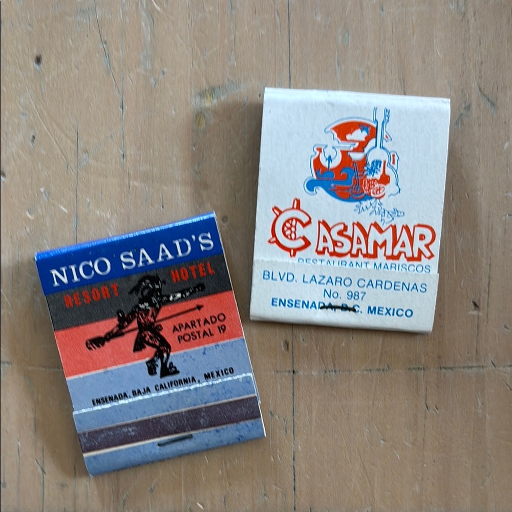 Vintage Matchbook Set 
San Nicolas Resort Hotel and
Casamar Restaurant
